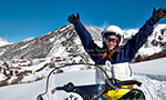 Driving snowmobile excursions in couple or group for discover Andorran woods