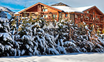 Mountain hotel in winter